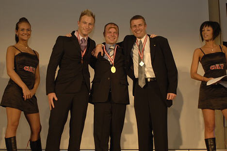 De tre medaljetagere i DTC (fra venstre) Michael Outzen, Jan Magnussen og Henrik Lundgaard.